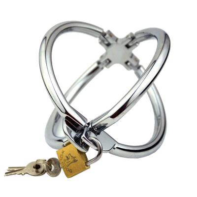 China High Quality Sexually Abused Toys Metal Handcuffs With Metal Cross For Slave Crossed Handcuffs With Lock for sale