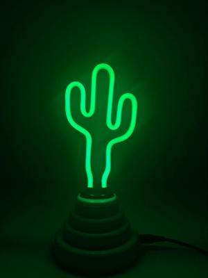 China Van de het Bureaulamp van het cactus5v 60HZ Neonlicht het Beeldhouwwerkglas 8,5 Kg Douane Te koop