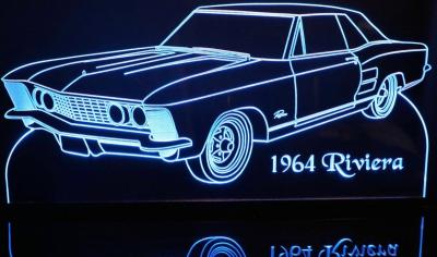 China El azul 1964 de la muestra 240vac del Lit del borde ataque de Riviera grabó muestras llevadas de acrílico en venta