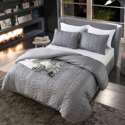 China Factory Best Selling Customized Duvet Cover Soft Washable Bedding Portable Set Gray Polyster Comforter Designer Sheet Bedding Set for sale