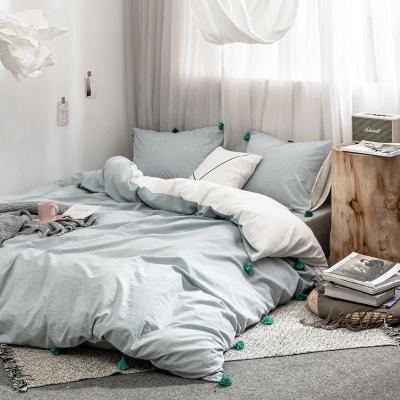 China Washable 100% cotton brand wearable reactive dyed bedsheet sheet sets bedding and curtain set good quality bedding set wholesale for sale