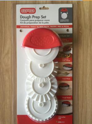 China FBT121701 for wholesales 4 in 1 dough prep set tools:pizza cutter,cutting wheel,fluted wheel,dough docker for sale