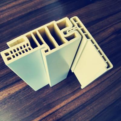 China Interior Wood Plastic Composite Door Frame , WPC Solid Door Frame 140mm Width for sale