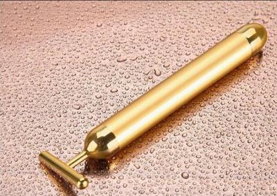 China 24K Gold Bar Electric Facial Massager For Wrinkle Removal Skin Lifting for sale