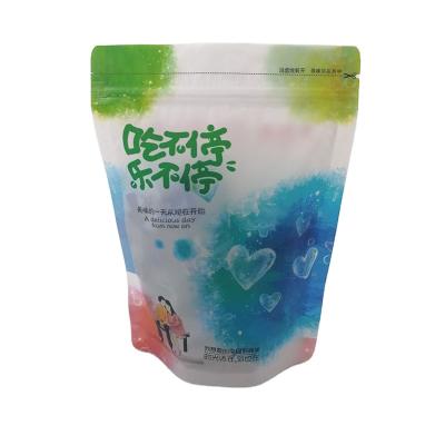China Recyclable Unique Design Shaped Pouch Food Packaging Bag For Coolies Candy Or Snack Bags for sale