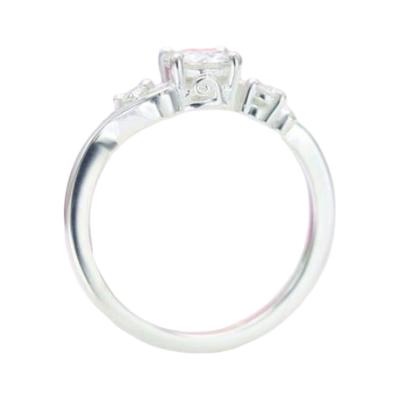 China CLASSIC Custom Design 24K Platinum Wedding Rings Engagement Bridal Anniversary Solid Gold Natural Diamond for sale