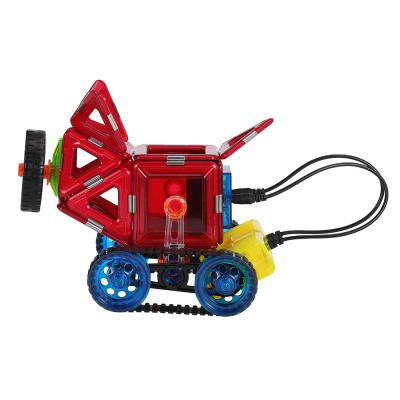 China Niños azulejos magnéticos 3D control remoto coche locomotora carro de cerdo bloques magnéticos en venta