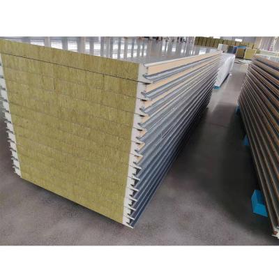 China Reducción del ruido Panel de aislamiento Sandwich de lana de roca para acero espesor 0,4 - 0,8 mm en venta