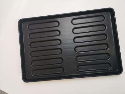 China 0.8mm Aluminum Steel 12 Cavity Hot Dog Mold Pan with PTFE coating for sale