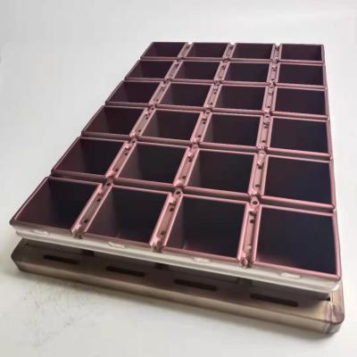 China Non Stick 24 Case Aluminum Multi Loaf Bread Pan Mould for sale