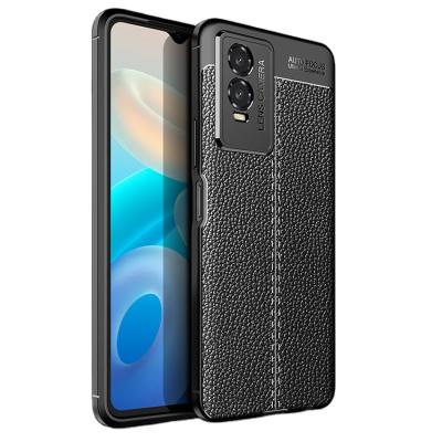 China Luxury Design Litchi Grain Soft Shockproof TPU Pattern Protect Phone Case Cover For Vivo T1 V21 V23e X70 X60 Y76s Y51 pro for sale