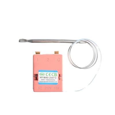 China Hullo 300 Degree 250V Commercial Capillary Thermostat Adjustable Temperature Control Switch Thermostat for sale