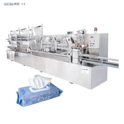 China Máquina de fabricación de toallitas húmedas de alta velocidad línea de embalaje de toallitas para bebés automáticas completas en venta