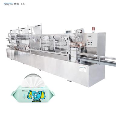 China 250-350 Cut/Min Máquina de Fabricação de Limpezas Molhadas de Alta Velocidade 220v Linha de Embalagem Automática Completa à venda