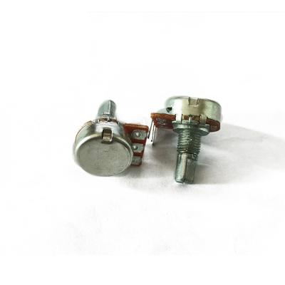 China Modern OEM carbon film Insulation shaft and bushing linear 3 pins 15mm rotary volume control potentiometer for sale
