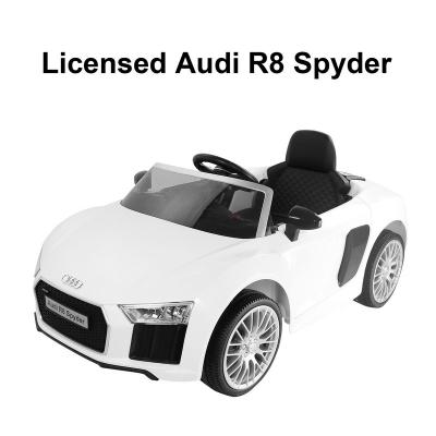 China Ride On Toy Newest Design Fashion 2.4Ghz Authorized R8 Baby Car 3-Speed MP3 Plug RC Ride On Car for sale