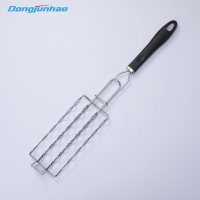 China China Supplier BBQ Sausage Rack Hot Dog Tools Grilled Grill Rack Easily Cleaned With Plastic Handle for sale