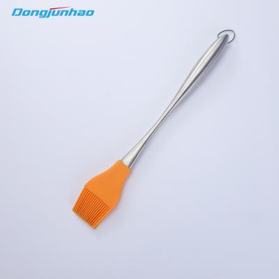 China Easily Cleaned BBQ Grill Basting Silicone Brush And Removable Pastry Brush With Stainless Steel Handle for sale