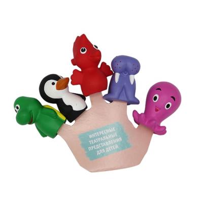 China Finger Puppet Toys Set Toddler Customized Other Animal Bath Toy Animal Finger Puppet Baby Educational Toy Set Pre-Kindergarten Hand Sea for Toddler for sale