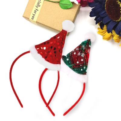 China Party Decoration Fashion Sequin Snowflake Christmas Hat Headband Dress Up Christmas Headband for sale