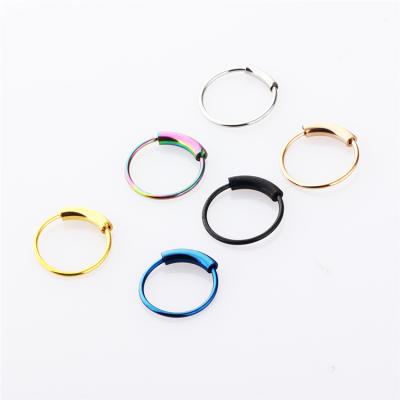 China 2021 New Vintage Stainless Steel Round Nose Ring Piercing Earrings Golden Nose Ring For Accessories for sale