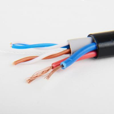 China 4 Core UTP CAT5E High Speed Network Lan Cable With Black Jacket 4 Core DC Power Cable Network Cable With Power Cable for sale