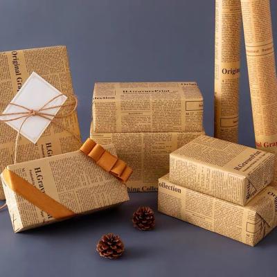 China Gift Wrapping Paper Greaseproof Gift Box Packing Large Kraft Paper for sale