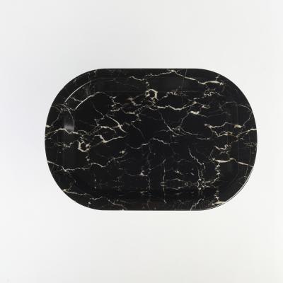 China 2020 Durable Food Preservation Dish Marble Pattern Tray Customized Design Best Quality Serving Tray for sale