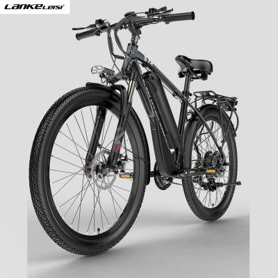 China LANKELEISI T8 Aluminum Alloy Speed Mountain Bike 500w 48V 13ah Lithium Battery Electric Bike 21 e 26 inch Electric Bicycle for sale