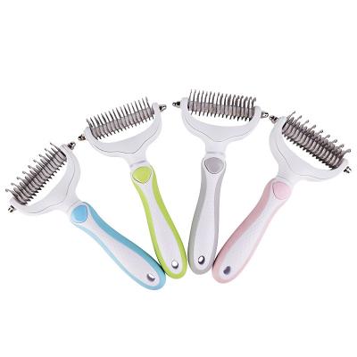 China Stocked 2023 Reusable Stainless Steel Brush For Pet Grooming tool Dog Hair Remover Comb for sale