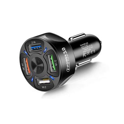 China Universal Tiroflx 2021 Popular Products USB Mobile Phone QC3.0 7A 4Port Fast Car Charger for sale