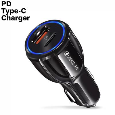 China A.C. Type-C PD 18W 36W QC3.0 5V 3.1A Dual Speed Fast Charging Fast Fast Charging Single Port 1 Usb Car Charger for sale