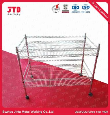 Chine le fil de 1000mm montrent le rayonnage 100kgs support de plat de deux couches à vendre