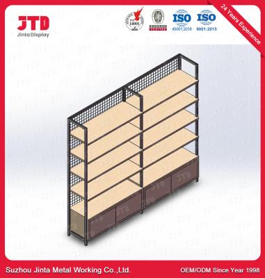 Chine Métal de la CE et supports d'affichage en bois en bois de boulangerie de l'unité 120kg de rayonnage de mur à vendre
