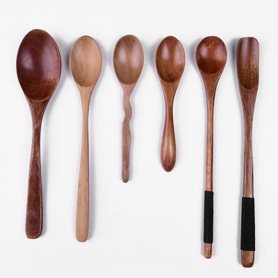 China New Kitchen Spoon Length Shape Spoons Supply Korean Teaspoons Tool Set Viable Custom Wood Teaspoon Soup Spoon for sale
