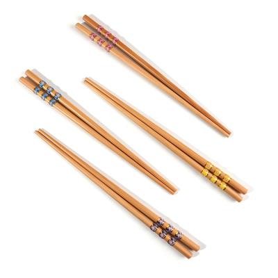 China Vintage Sustainable Traditional Handmade Natural Bamboo Chopsticks Reusable Chinese Classic Wooden Japanese Chopsticks for sale