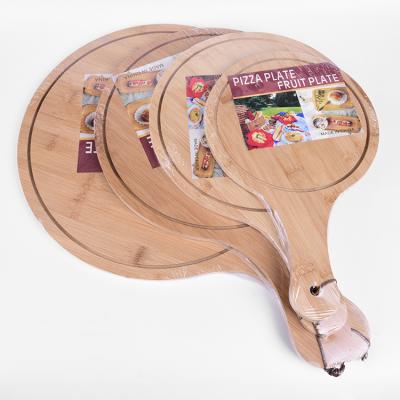 China Sustainable Green Garden Steak Fruit Pizza Multi-Use Bamboo Cutting Board for sale