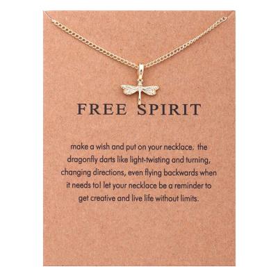China Vintage Environmental Friendly Elegant Animal Charm Necklaces Butterfly Dragonfly Elephant Necklace Fashion Pendant Necklace for sale