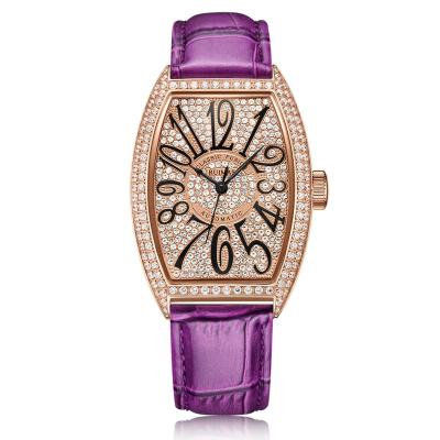 China Lady Diamond Dial Japan Movement Fashion Luxury Women's Mechanical Wrist Watch Water Resistant Avantgarde Full Of Star for sale