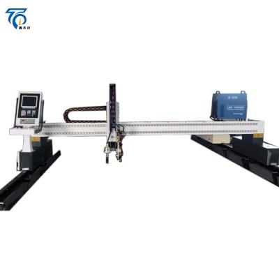 China Construction works Gantry Type Plasma Flame Cutting Machine High Definition Plasma Light Precision CNC Cutter for sale