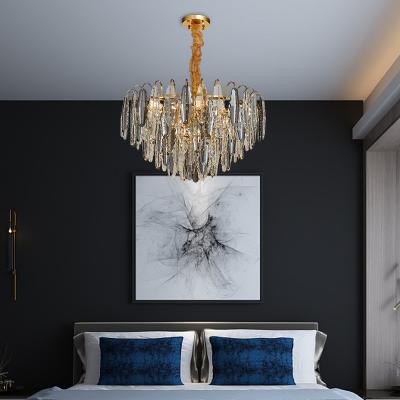 Chine Dimmable autour de Crystal Smoke Grey Pendant Light adapté aux besoins du client par lumières pendantes de luxe antirouille à vendre