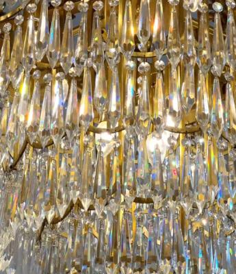 China Modern Crystal Large Foyer Chandelier For High Ceilings Europe And America for sale