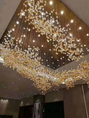 Cina Moderno lusso vetro oro K9 cristallo lampadario interno soggiorno lampadari appesi lampadari per camera da letto hotel in vendita