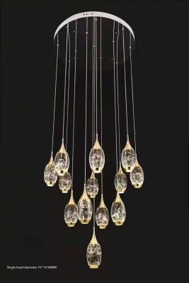 China Crystal Light Rotating Staircase Perfume Bottle-Shaped Stair Light For Duplex Living Rooms for sale