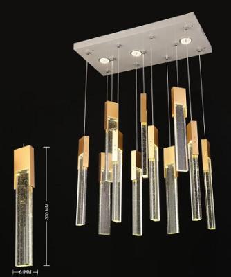 China Customizable Entryway Chandelier DY2838 Gold Crystal Small Square Box 61*370mm Full Design And Sample Customization for sale