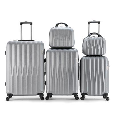 China ABS New style shiny ABS suitcase zipper pulls maletas promotion bags luggage set travel bags hand suitcase women for sale