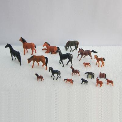 China 1:87 color horse---HO animal,painted horse, 1/87 horse,1:87 ABS horses,scale miniature horse for sale