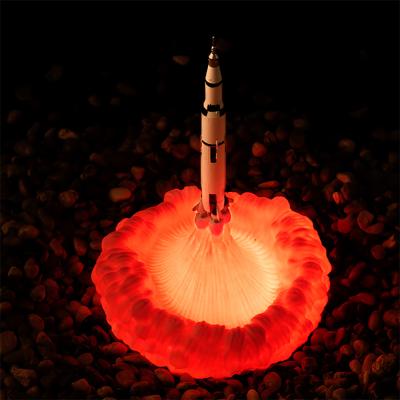 China Room USB Charging 3D Printing Space Shuttle Lamp Kids Night Light For Decoration Collection for sale