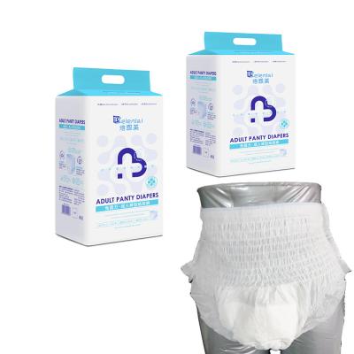 China Men's Disposable Adult Women Underwear Diaper Incontinence Pants Plain Weave Adult Diaper for sale