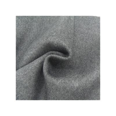 China Wind proof double face wool cashmere blended tweed fabric twill wool wool blended fabric fleece fancy woven fabric for overcoat for sale